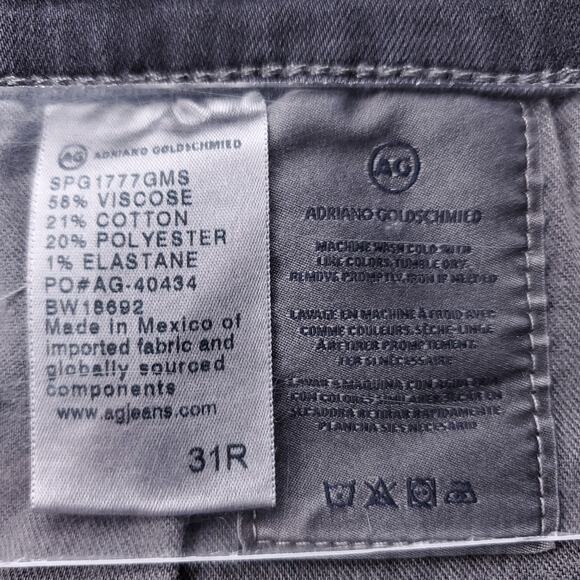 AG Farrah Skinny Ankle Jeans Women 31R Gray High Rise Clean Girl Casual Chic - Picture 10 of 10